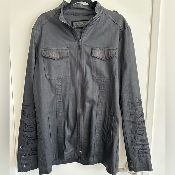Jaded by Knight Leather/Cotton Jacket Size XL - Picture 1 of 16